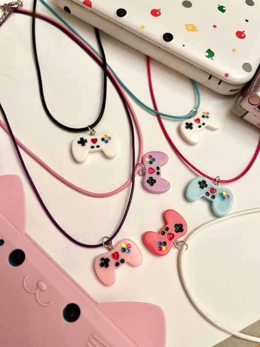 Cute Video Game Controller Necklace Gaming Jewelry Handmade Gift for Gamer Charm Hand Controller Charm