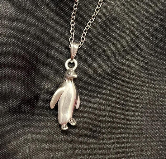 Emperor Penguin Necklace for Penguin Lover Gift I Love Penguins Jewelry Penguin Charm Silver Imitation Penguin Pendant Animal