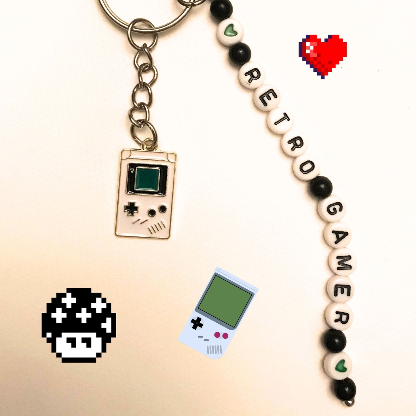 Game Boy Nyckelring Nintendo nyckelring Present till Retro Gamer Tv-spel accessoar