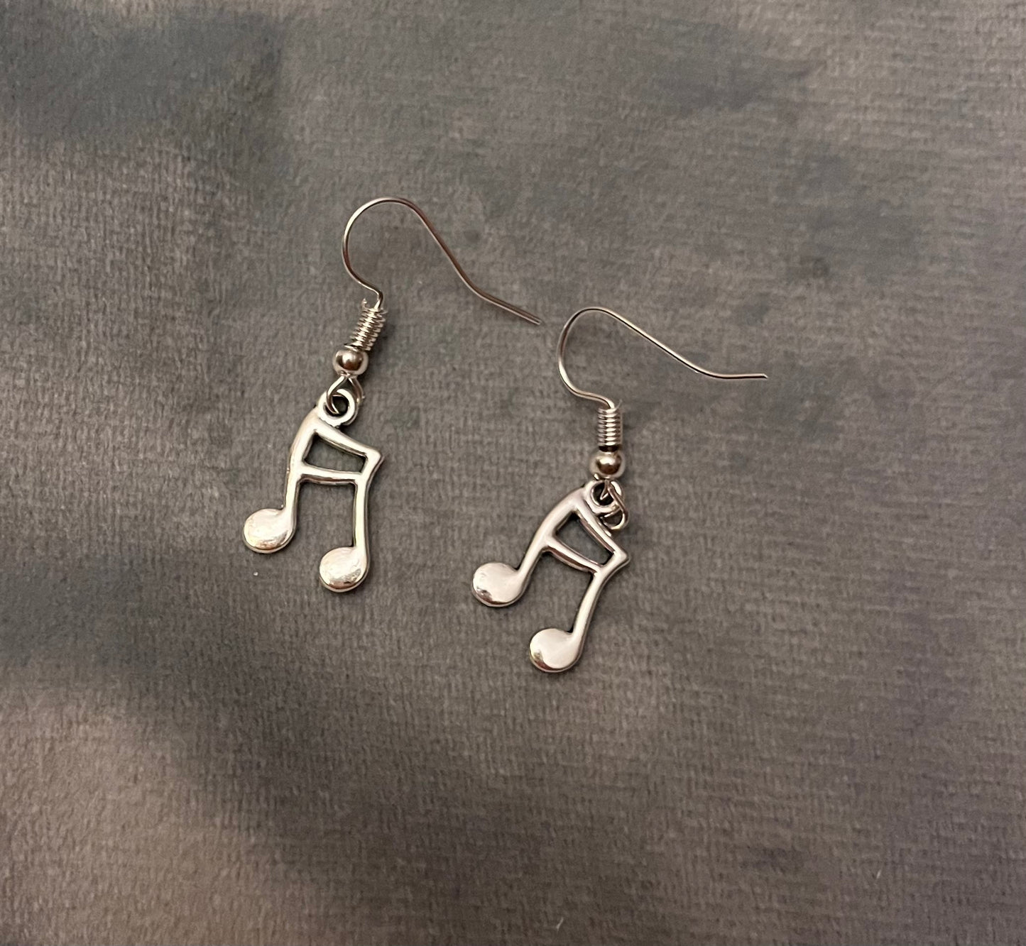 Musical Notes Earrings Music Lover Gift Musician Drop dangle earrings Silver Imitation
