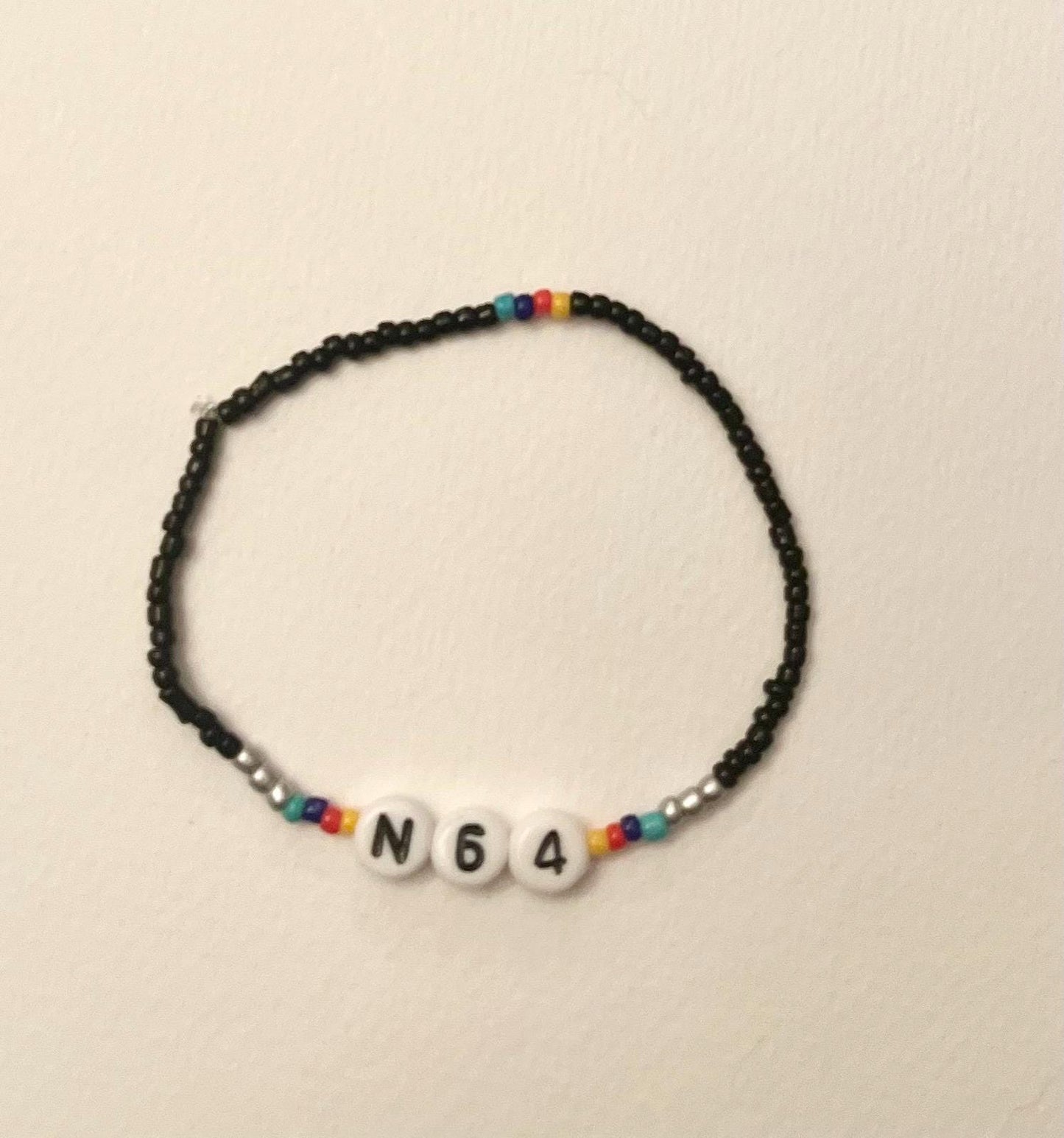 Nintendo 64 Bracelet Retro Video Game Bracelet for Retro Gamer N64 Jewelry Nintendo Gift N64 Nostalgic Simple Bracelet with Seed Beads