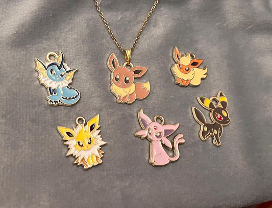 Eeveelutions Necklace Pokemon Jewelry Nintendo Lover Gift Pokemon Lover Eevee Necklace Eeveelution