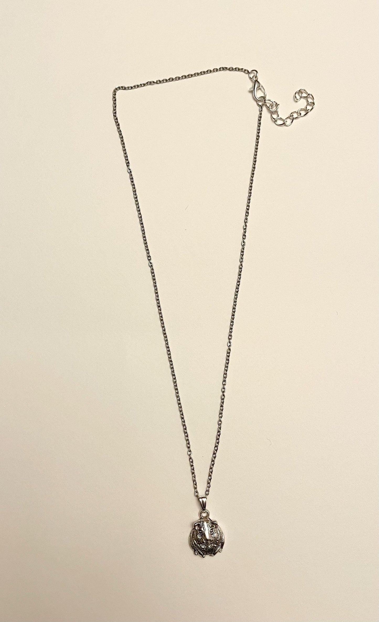 Guinea Pig Necklace Silver Imitation Minimalistic Jewelry for Guinea Pig Lover Gift for Guinea Pig Owner I love Guinea Pigs