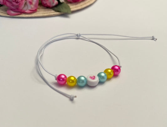 Pansexual Bracelet LGBTQ+ Beaded Adjustable Bracelet for Pride Month Accessories Pan Jewelry