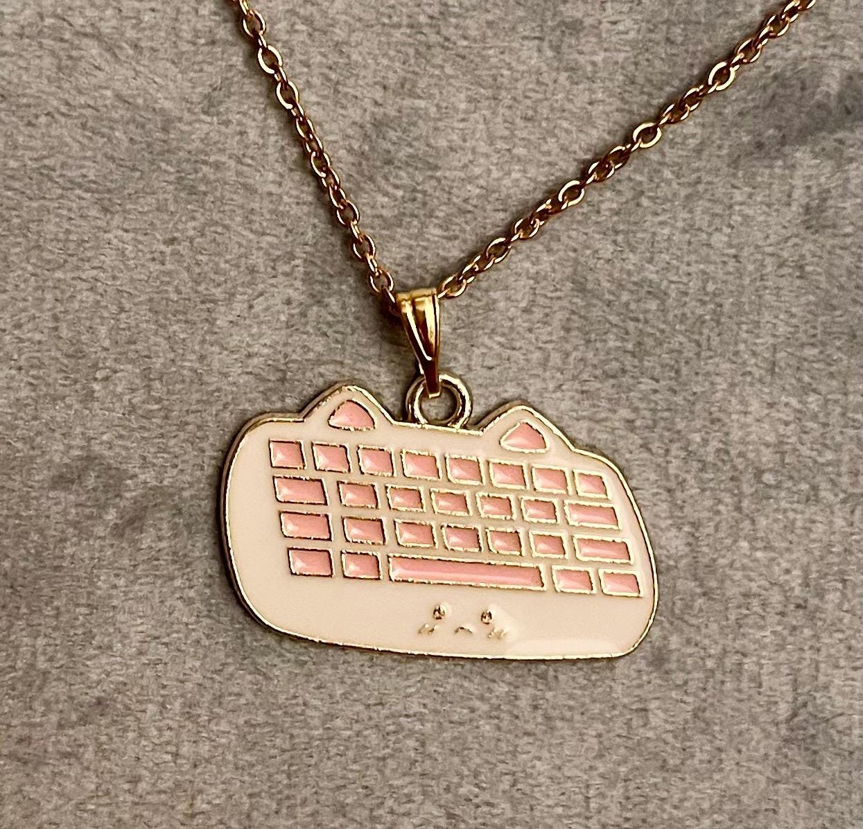 Cozy Gamer halsband för Gamer Girl Present Gamer smycken Tv-spel Konsol berlock Spelhalsband Rosa Guldimitation