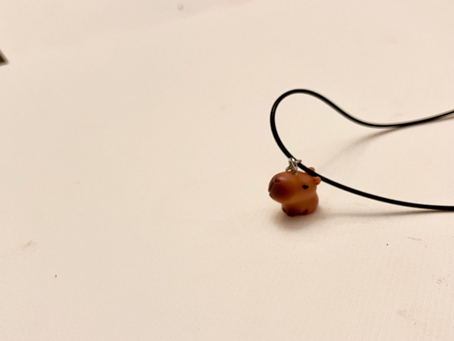 Capybara Necklace Cute Miniature Animal Jewelry Kapibara Charm Kawaii Choker