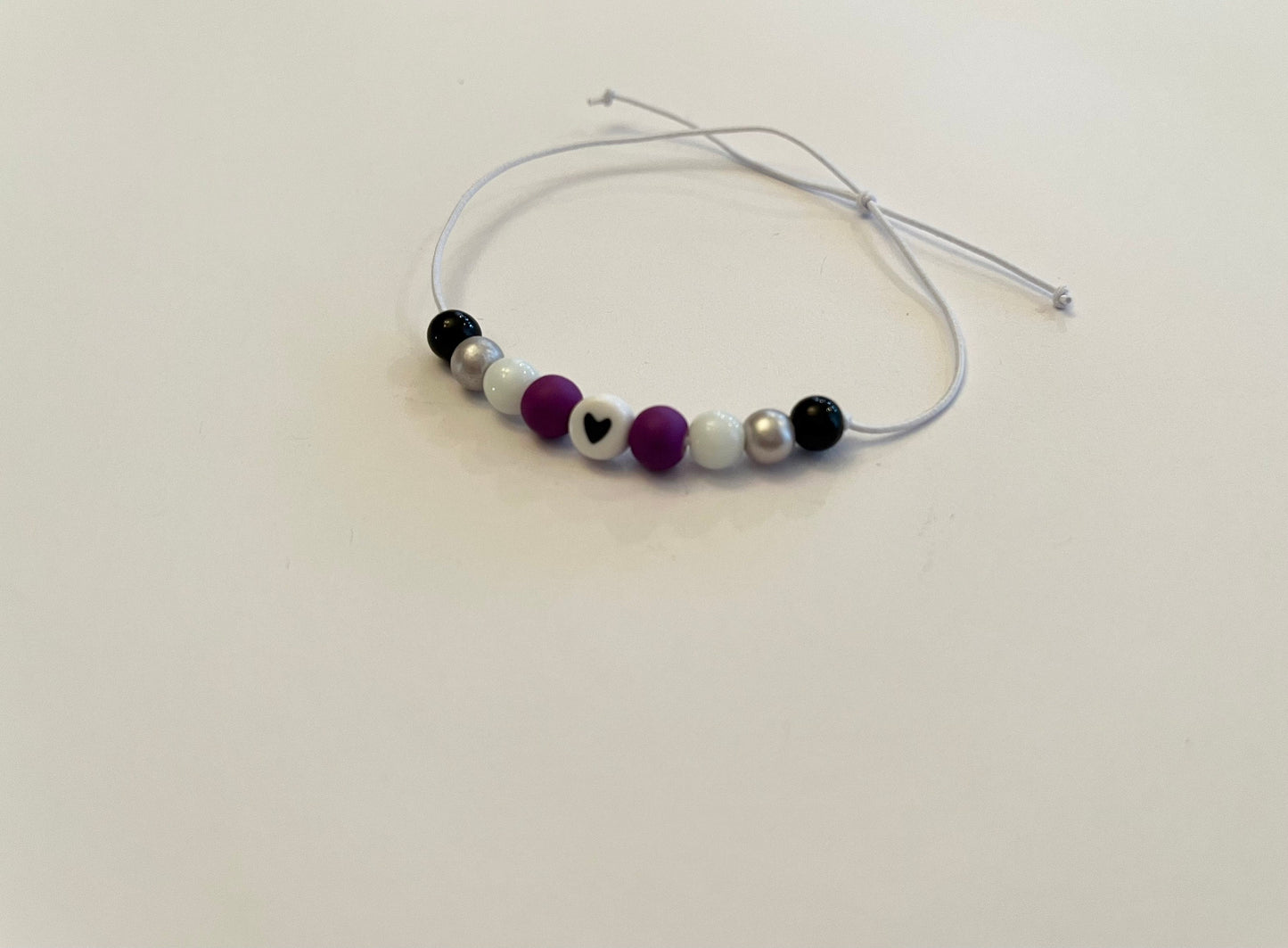 Asexuell armband Pärlat Armband Justerbart HBTQ+ Smycken för Pride Accessoarer