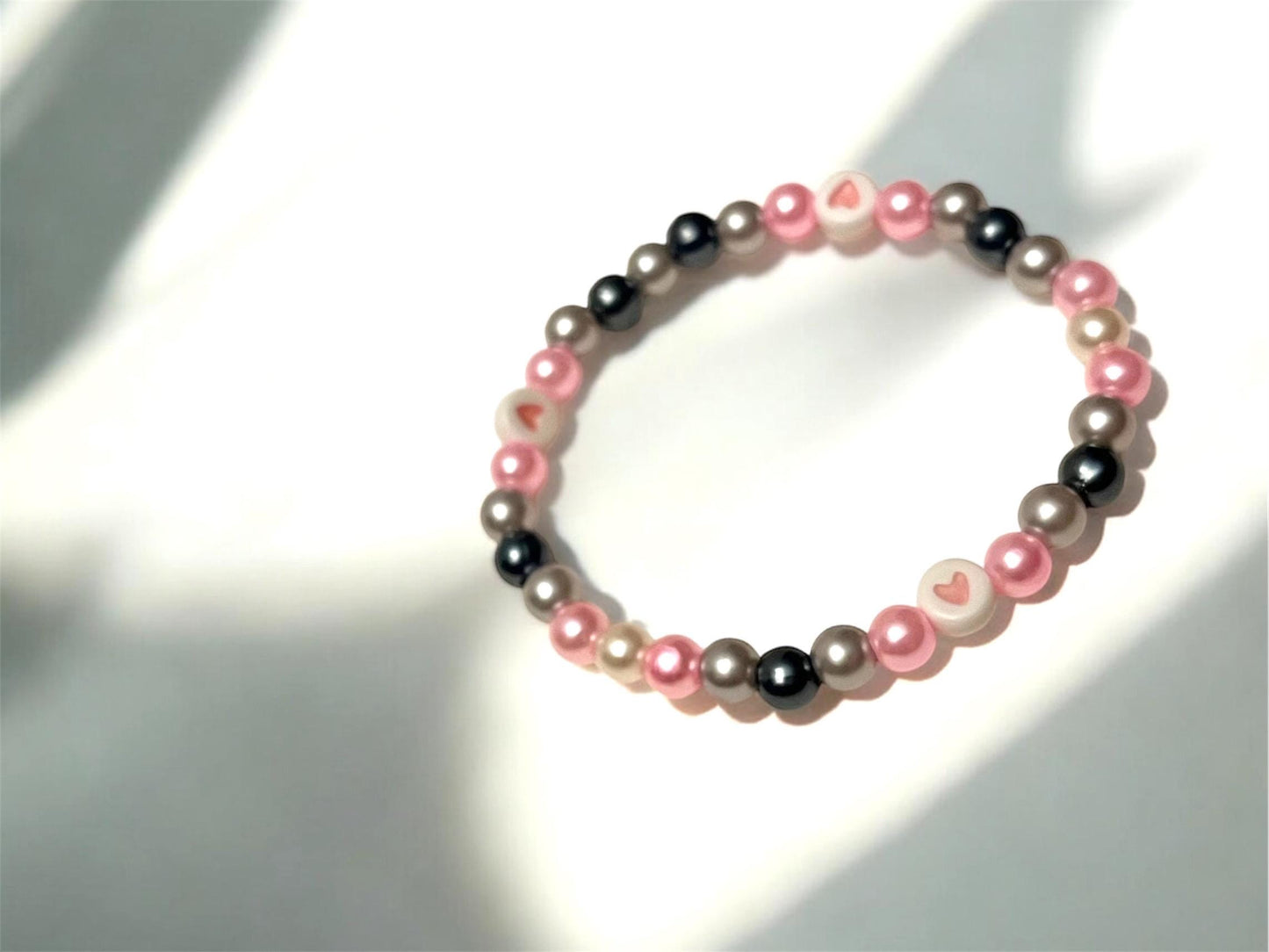 Demigirl armband med pärlor och hjärtan för pridesäsongen HBTQ+ smycken Demigirl flaggan