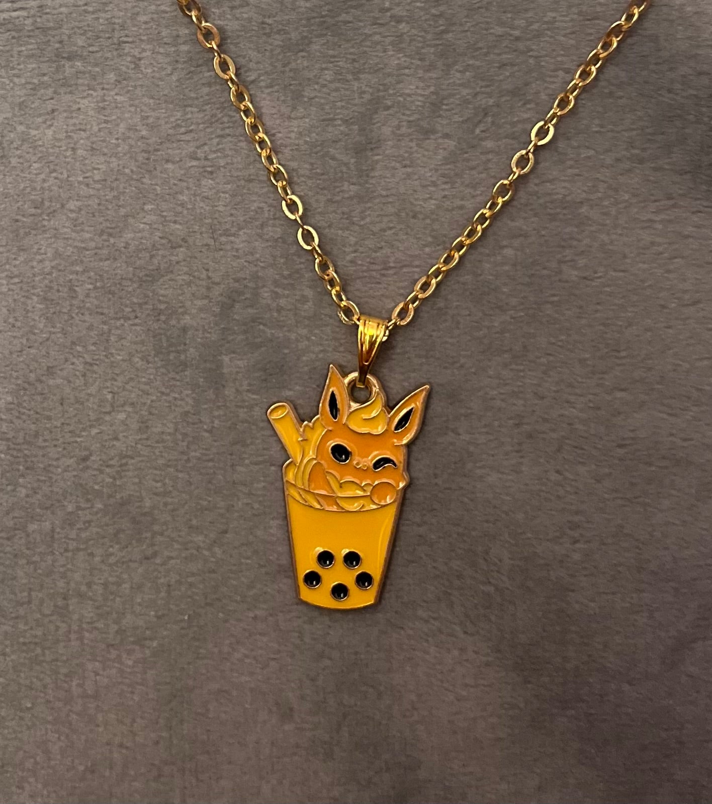 Eeveelutions Necklace Pokemon Boba Tea Eeveelutions Bubble Tea Pokemon Lover Gift Eevee Necklace Milk Tea Eeveelution