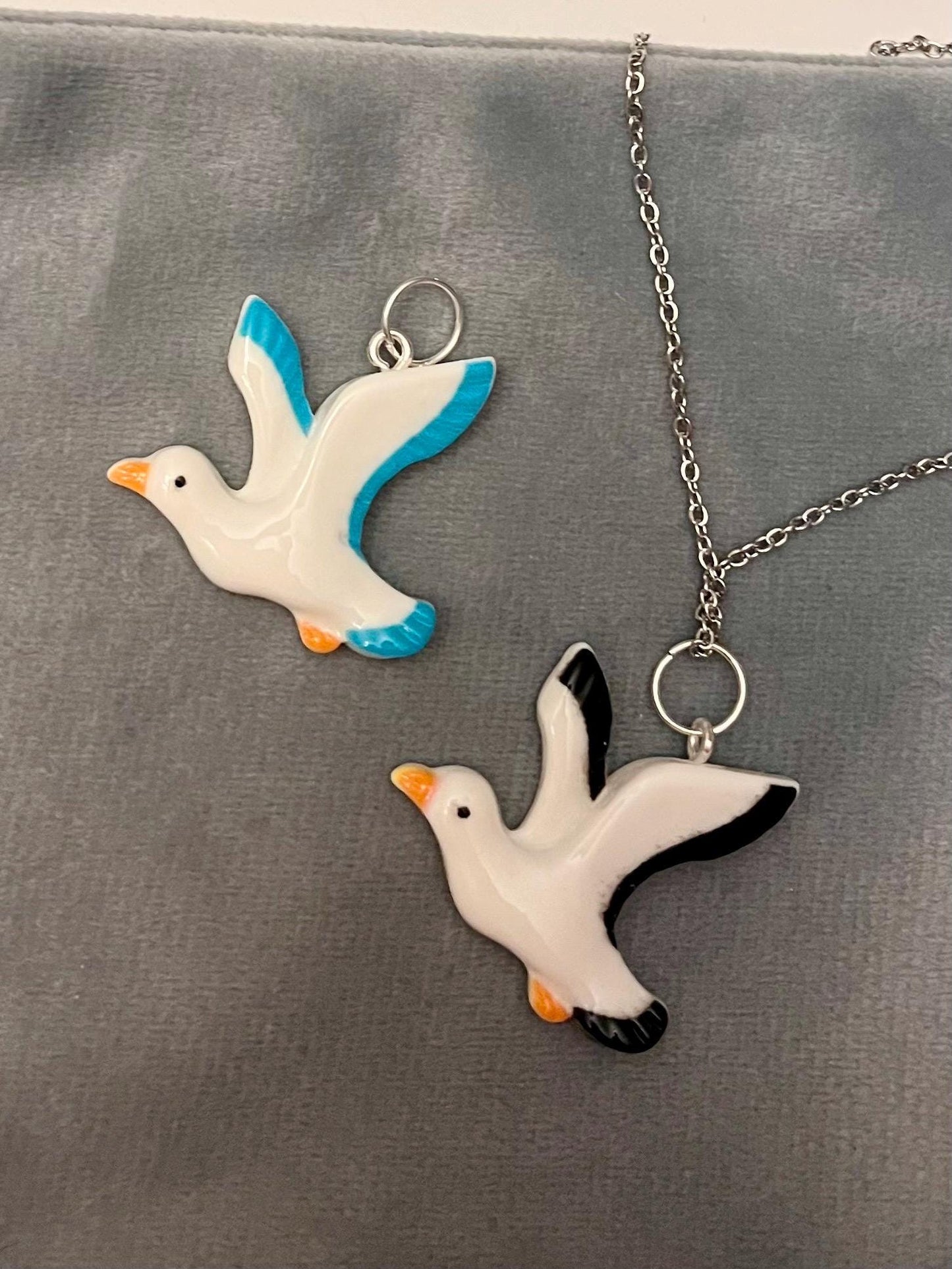 Fiskmås halsband Måshalsband för måsälskare fågelälskare smycken mås berlock trut jag älskar måsar