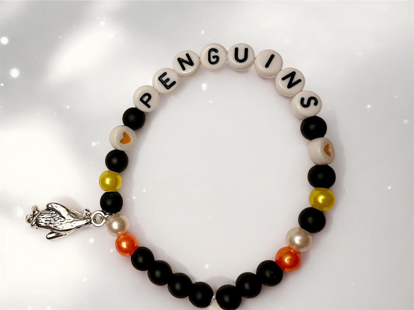 Kejsarpingvin armband för pingvinälskare, smycken, penguin march, jag älskar pingviner, armband, pingvinberlock, silverimitation