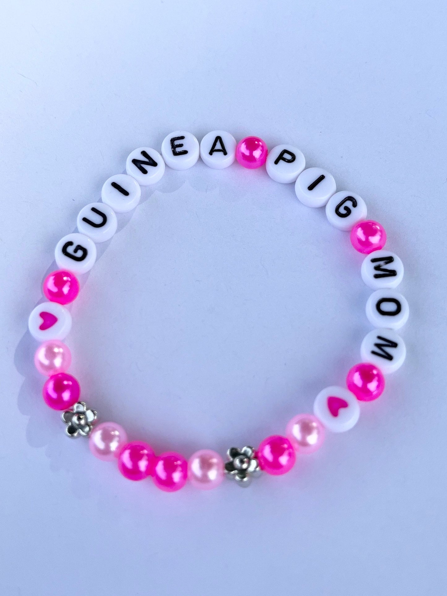 GUINEA PIG MOM Bracelet Beaded Elastic Bracelet Gift for Guinea Pig Owner Handmade Jewelry for Guinea Pig Lover I Love Guinea Pigs