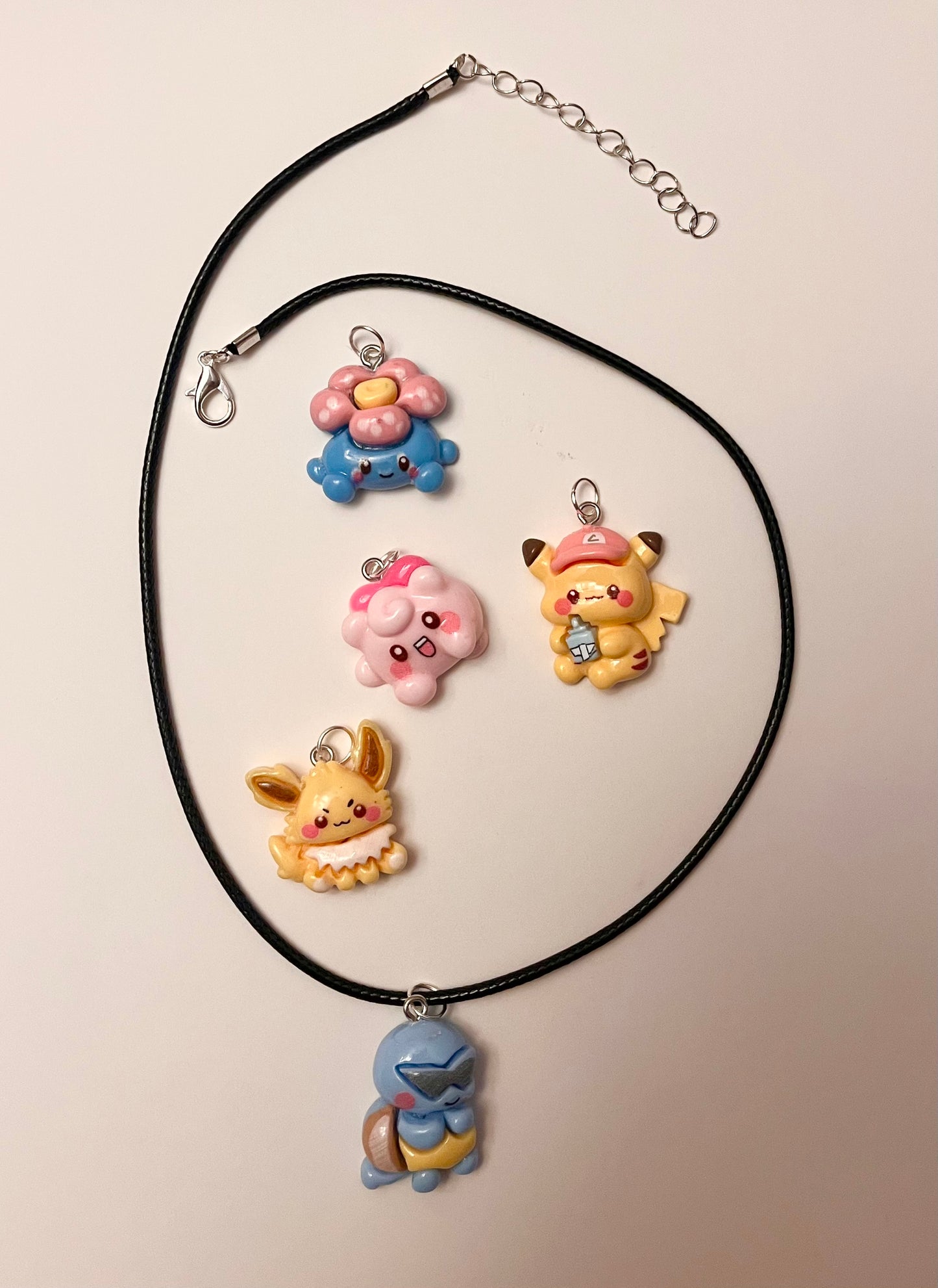 Pokemon Halsband Retrostil Clefairy Smycke Squirtle Berlock Pikachu Tv-spel Halsband Vileplume Halsband Pokemon Jolteon Kanto Pokemon Smycke 