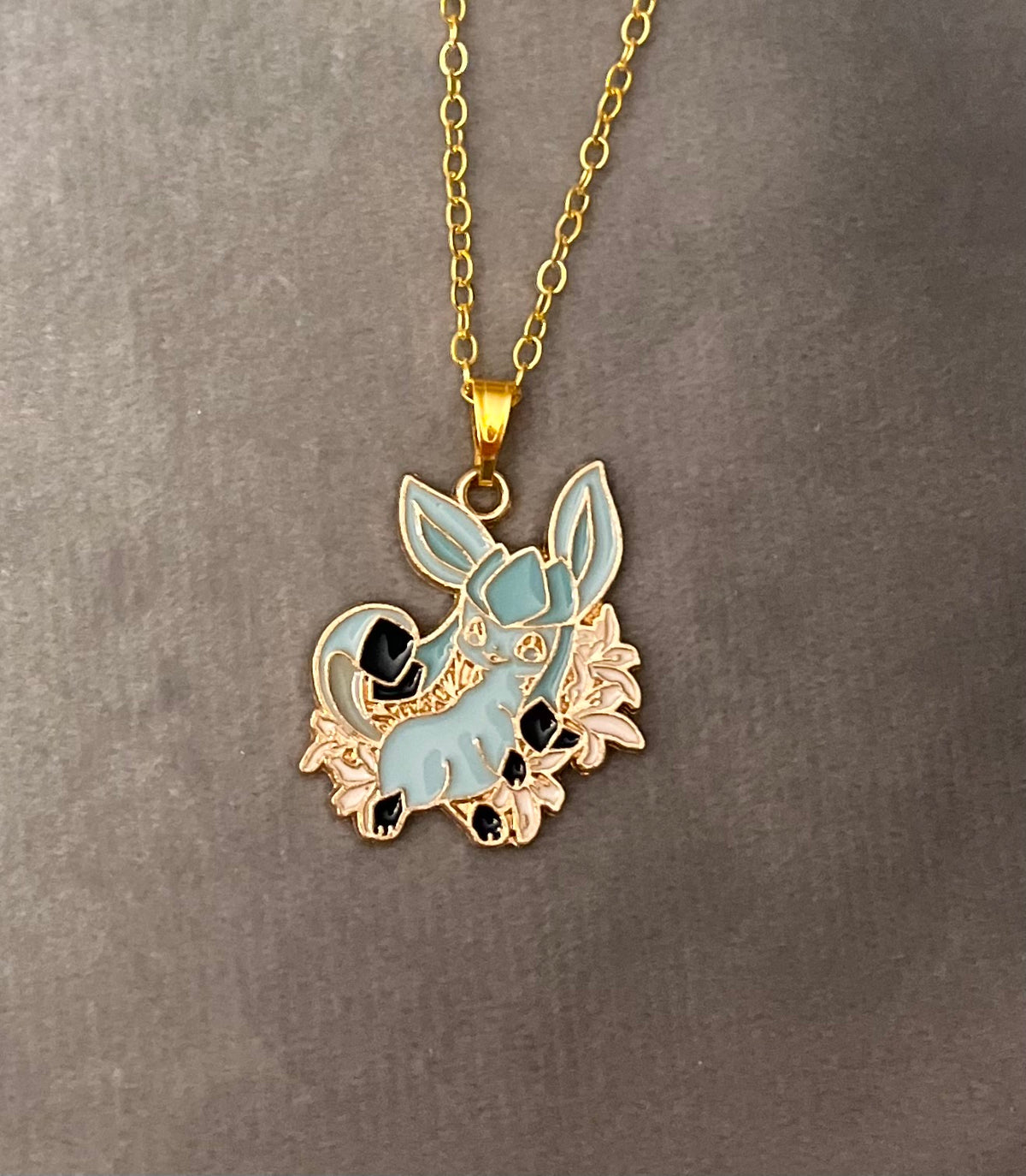 Sylveon Glaceon Necklace Eeveelutions Jewelry  Pokemon Necklace Sylveon Charm Glaceon Pendant Eeveelution