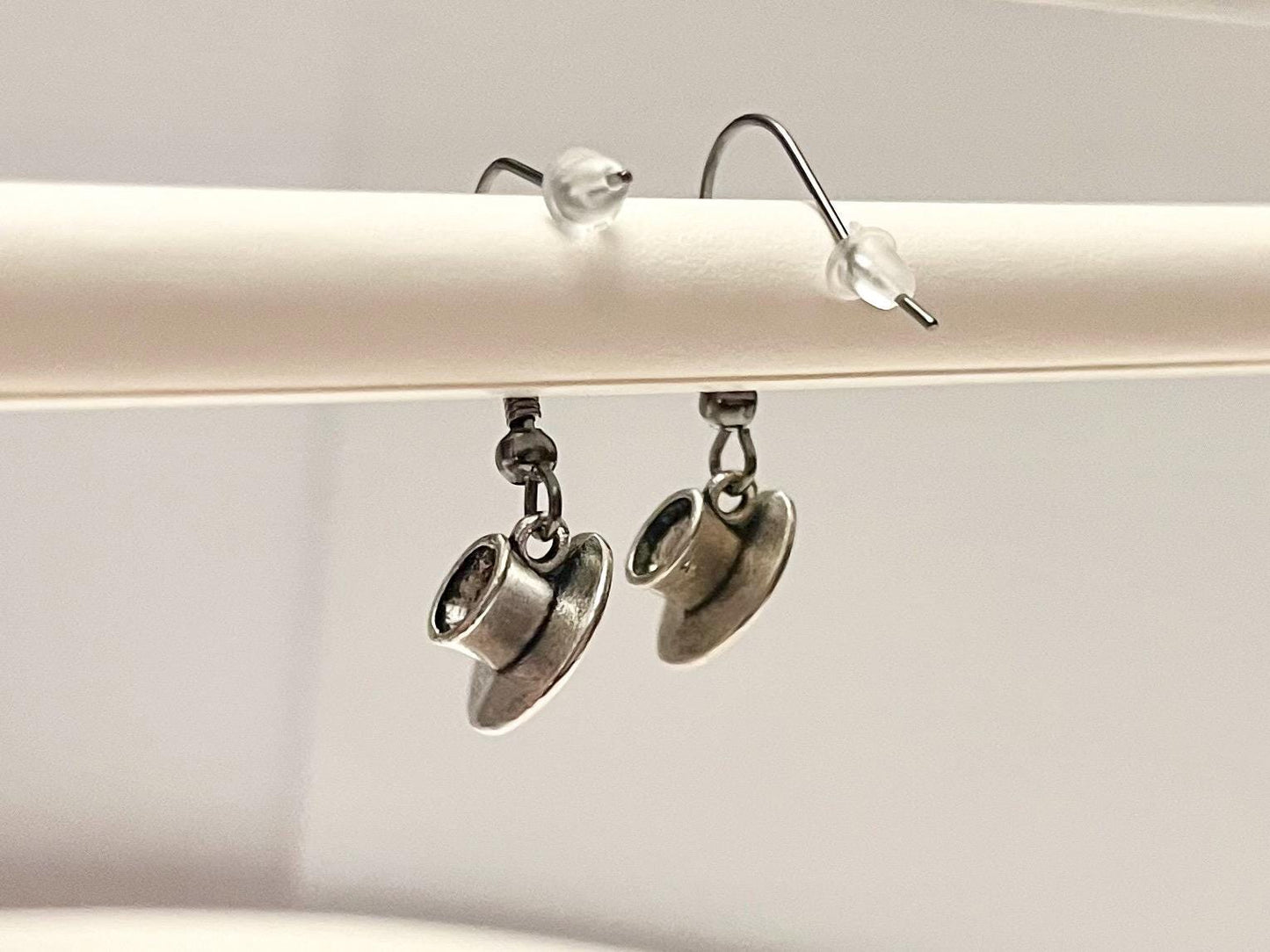 Örhängen tekoppar silver imitation kaffekopp berlock kopp miniatyr 