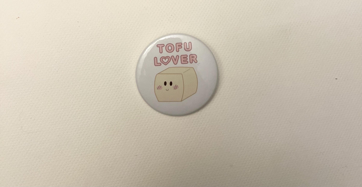 Pin Tofu Lover Badge Veganpin Glad Tofu Present för Vegan Accessoar