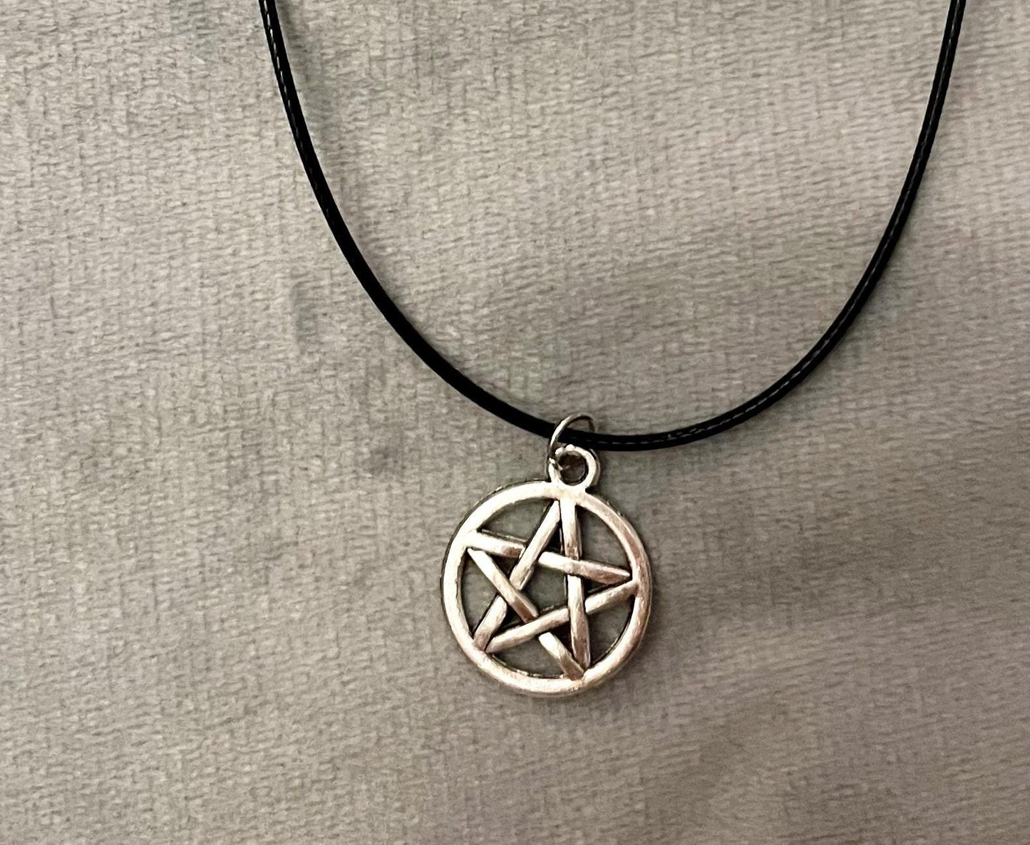 Choker Pentacle Halsband Wicca Present Pagan Hänge Stjärna Silver Imitation Gudinna Smycken Pentakel halsband