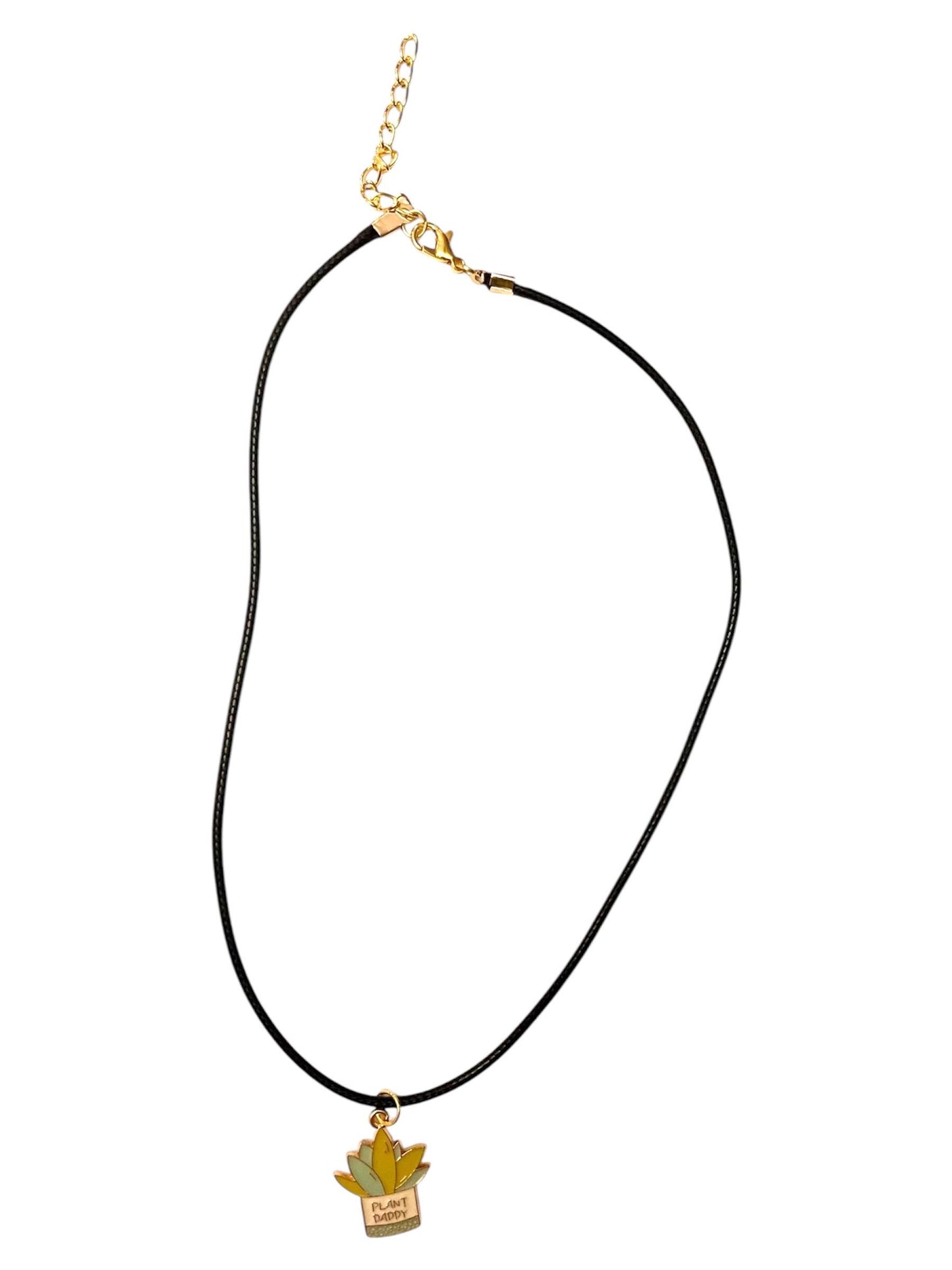 Plant Daddy Halsband med krukväxtsmycken för växtälskare Gåva Plant Dad Charm Växthänge Jag älskar växter