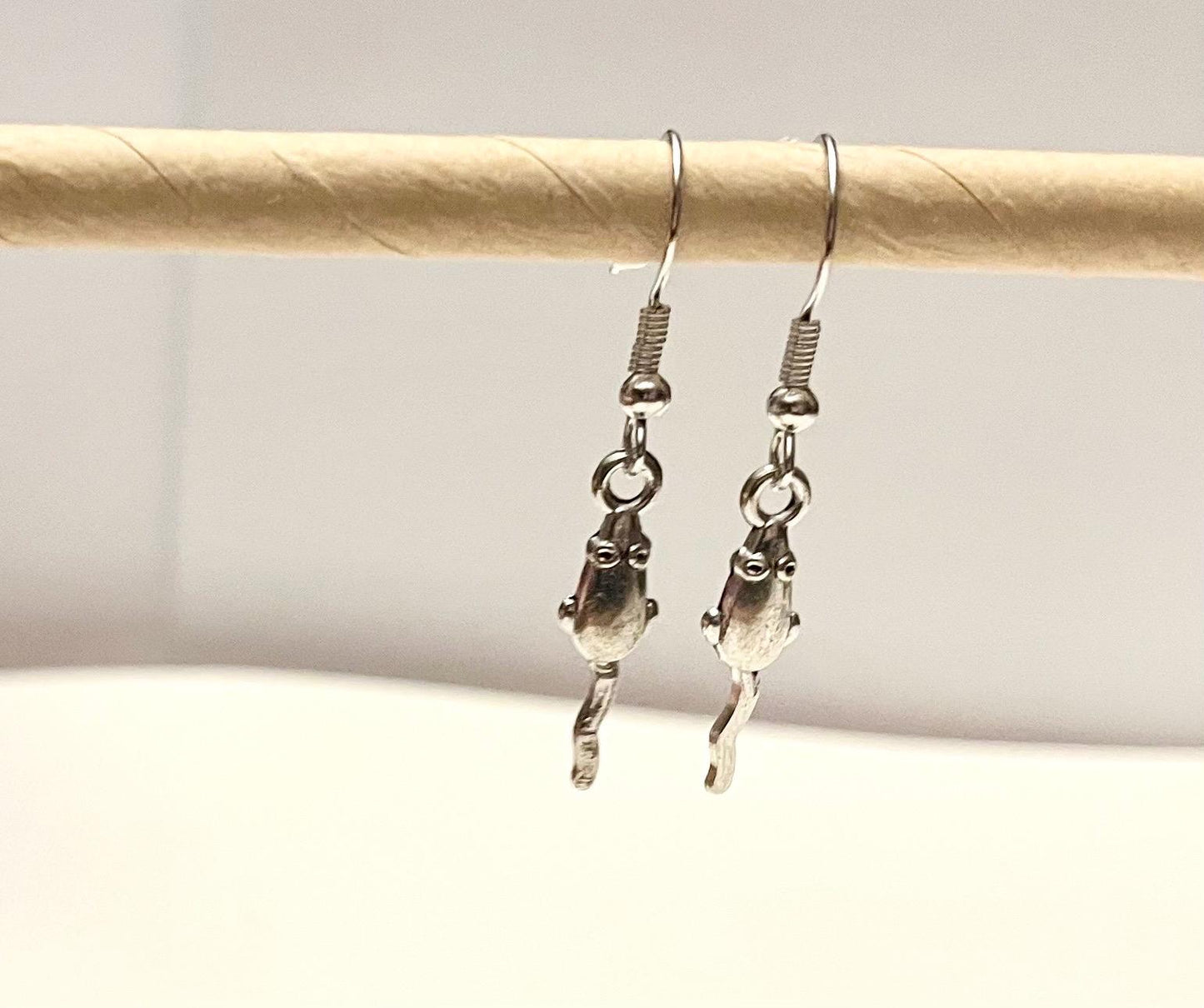 Råttor örhängen Silverimitation Musörhängen Minimalistiska Smycken med djur Råttor örhängen Möss Örhängen 