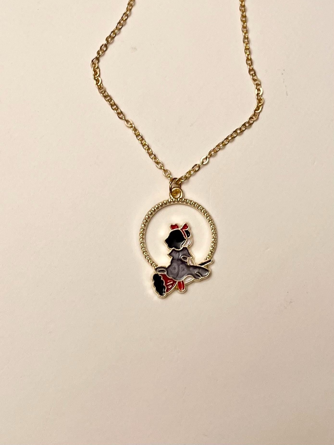 Kikis expressbud Studio Ghibli halsband med Kiki smycken för Ghibli-älskare Present till Ghibli-fan