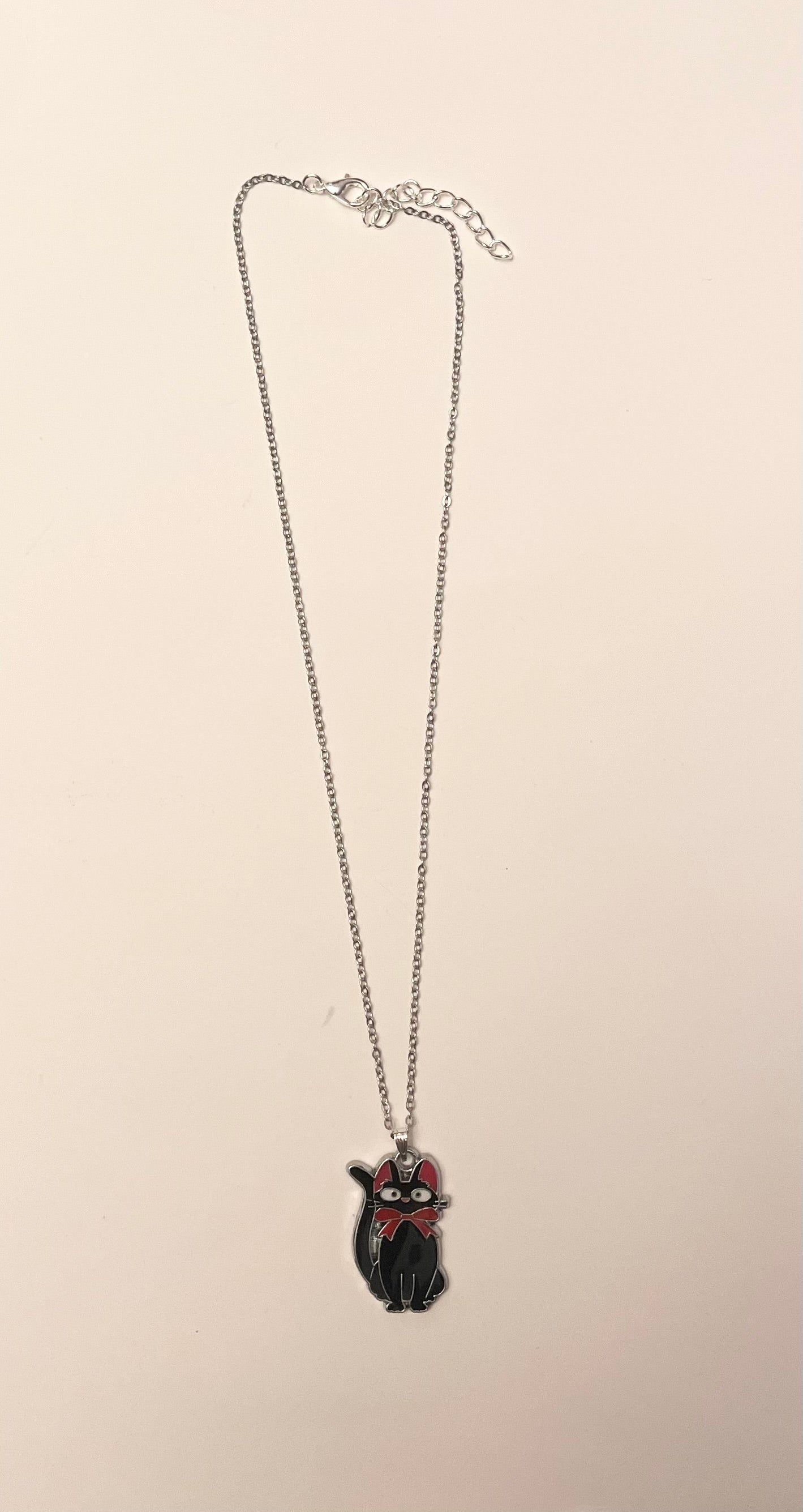 Jiji Necklace Silver Imitation Black Cat Necklace Studio Ghibli Jewelry