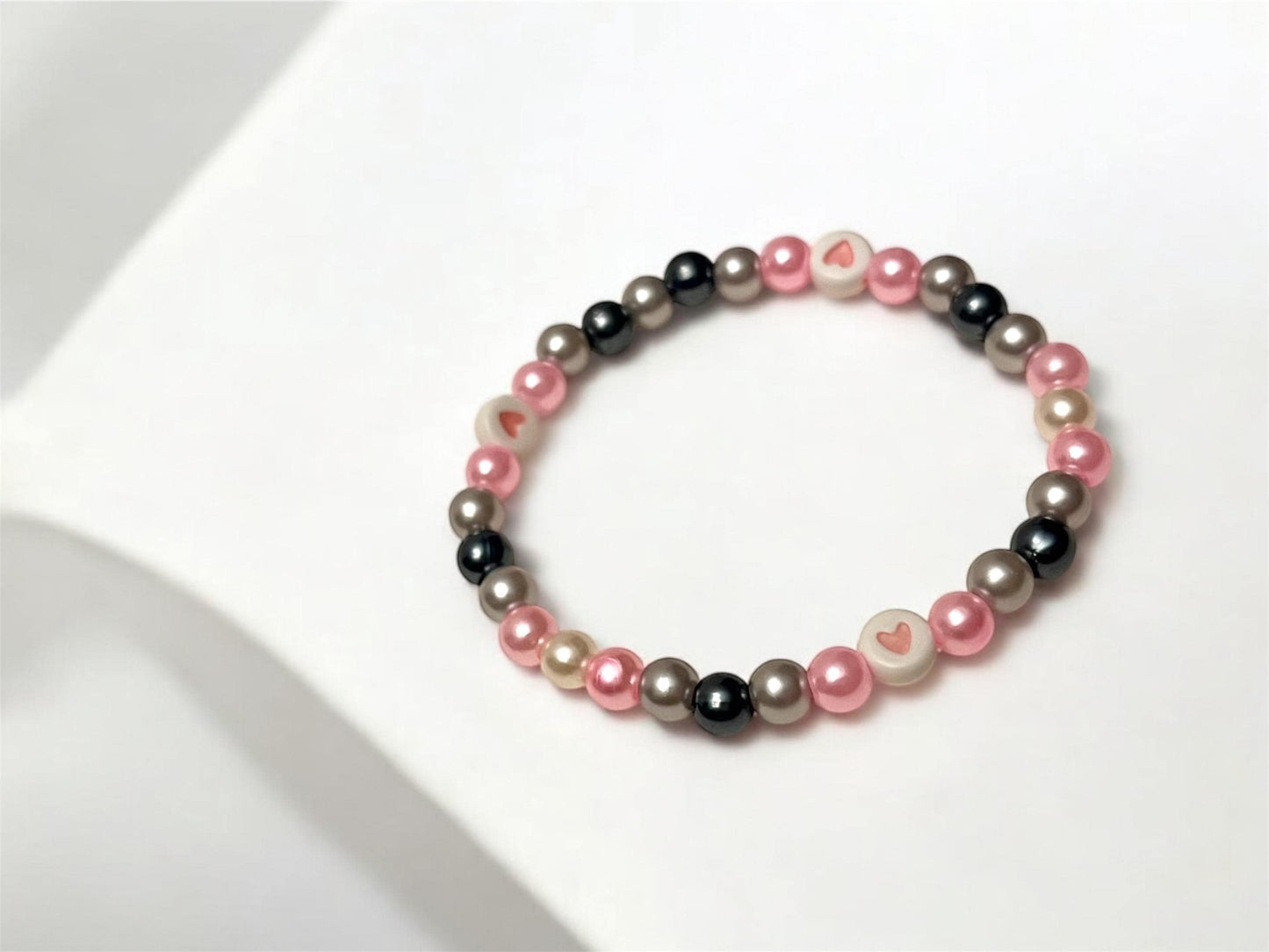 Demigirl armband med pärlor och hjärtan för pridesäsongen HBTQ+ smycken Demigirl flaggan