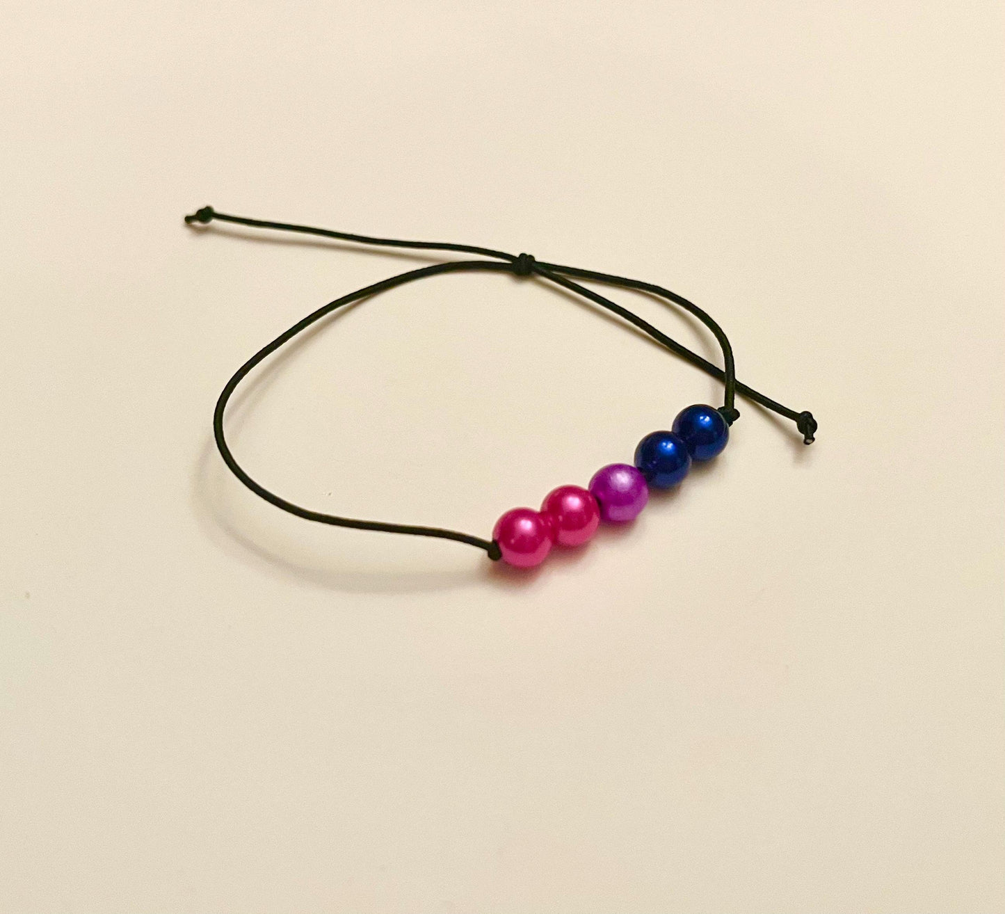 Bisexuell armband med pärlor elastiskt enkelt armband HBTQ+-smycken för Pride-månaden accessoarer