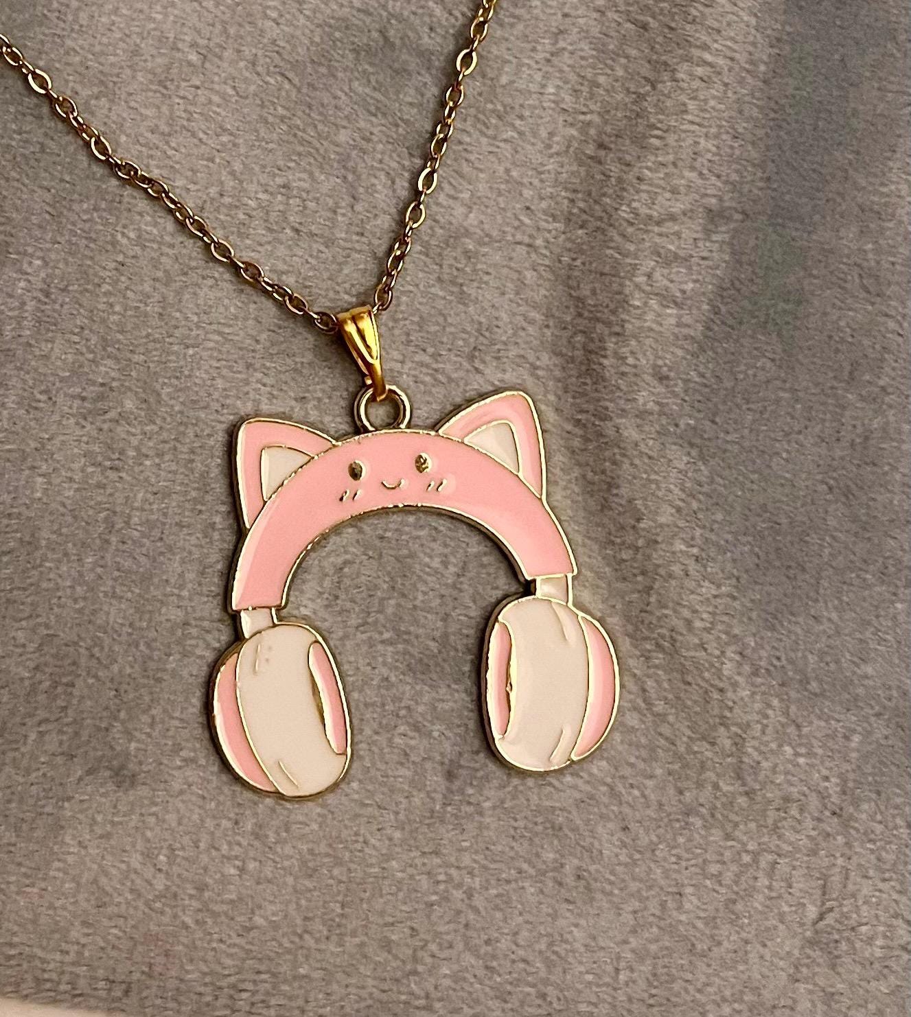 Cozy Gamer halsband för Gamer Girl Present Gamer smycken Tv-spel Konsol berlock Spelhalsband Rosa Guldimitation