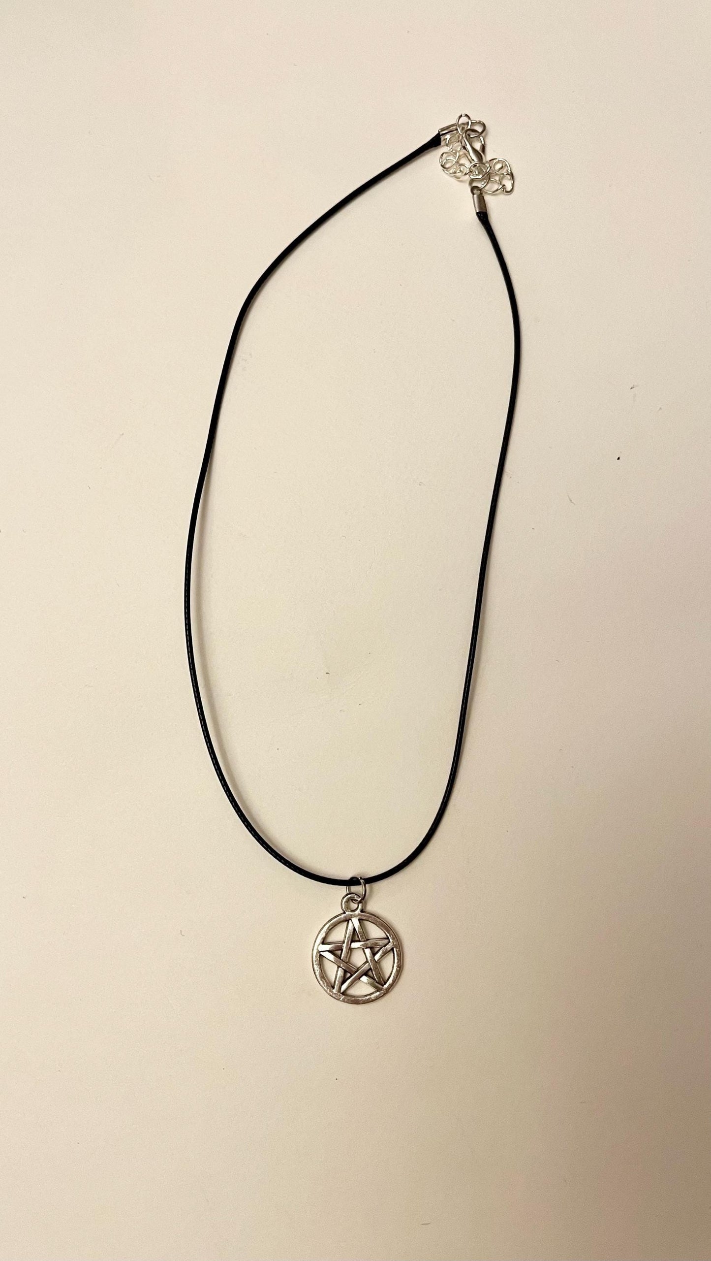 Choker Pentacle Halsband Wicca Present Pagan Hänge Stjärna Silver Imitation Gudinna Smycken Pentakel halsband