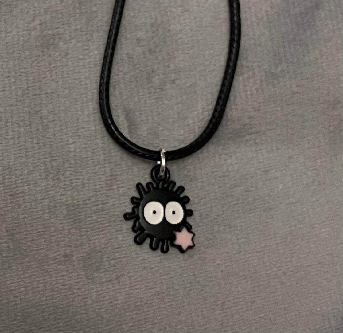 Susuwatari Choker Studio Ghibli Halsband Black Soot Sprite Smycken Makkuro Kuroske Konpeitou Halsband för Ghibli-älskare Present