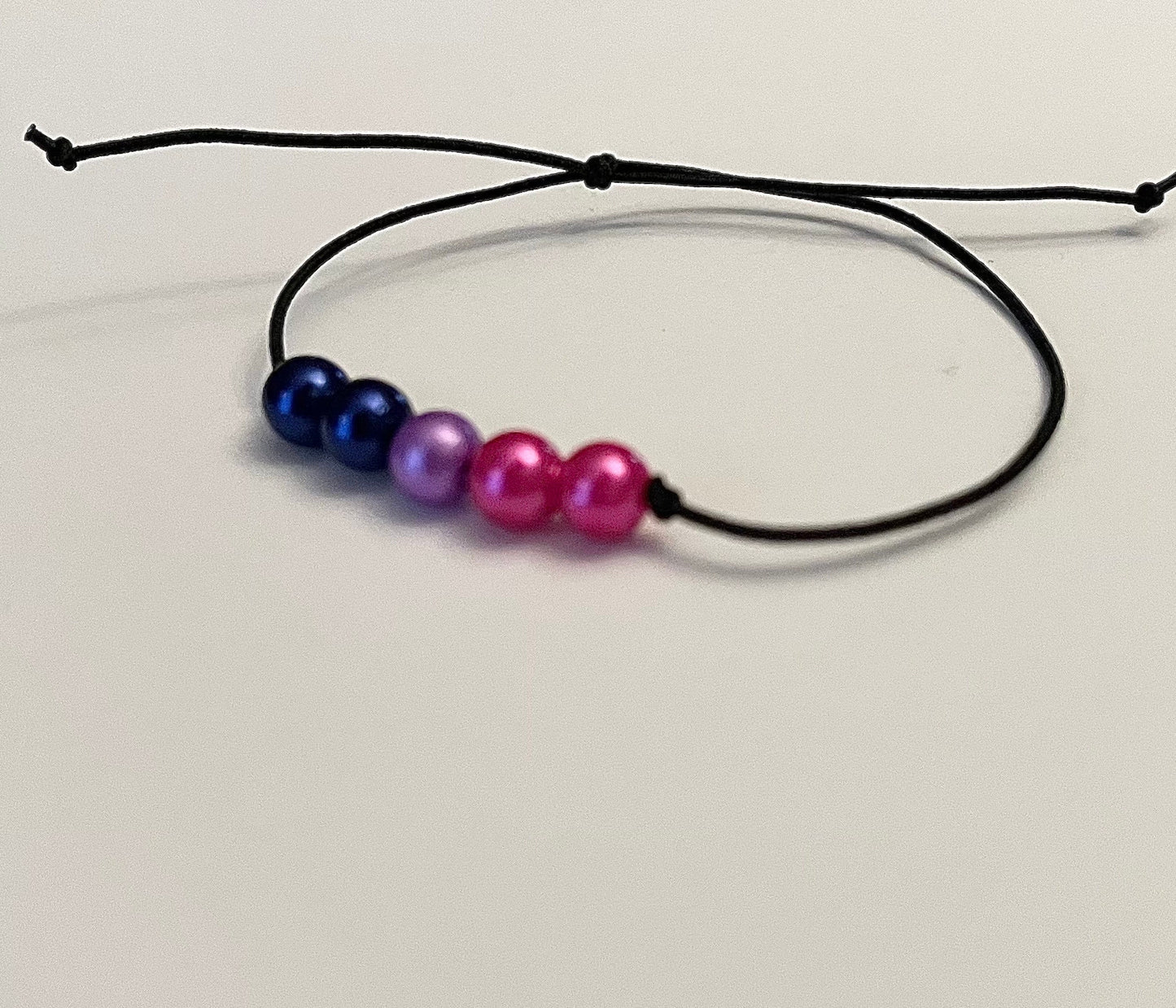 Bisexuell armband med pärlor elastiskt enkelt armband HBTQ+-smycken för Pride-månaden accessoarer