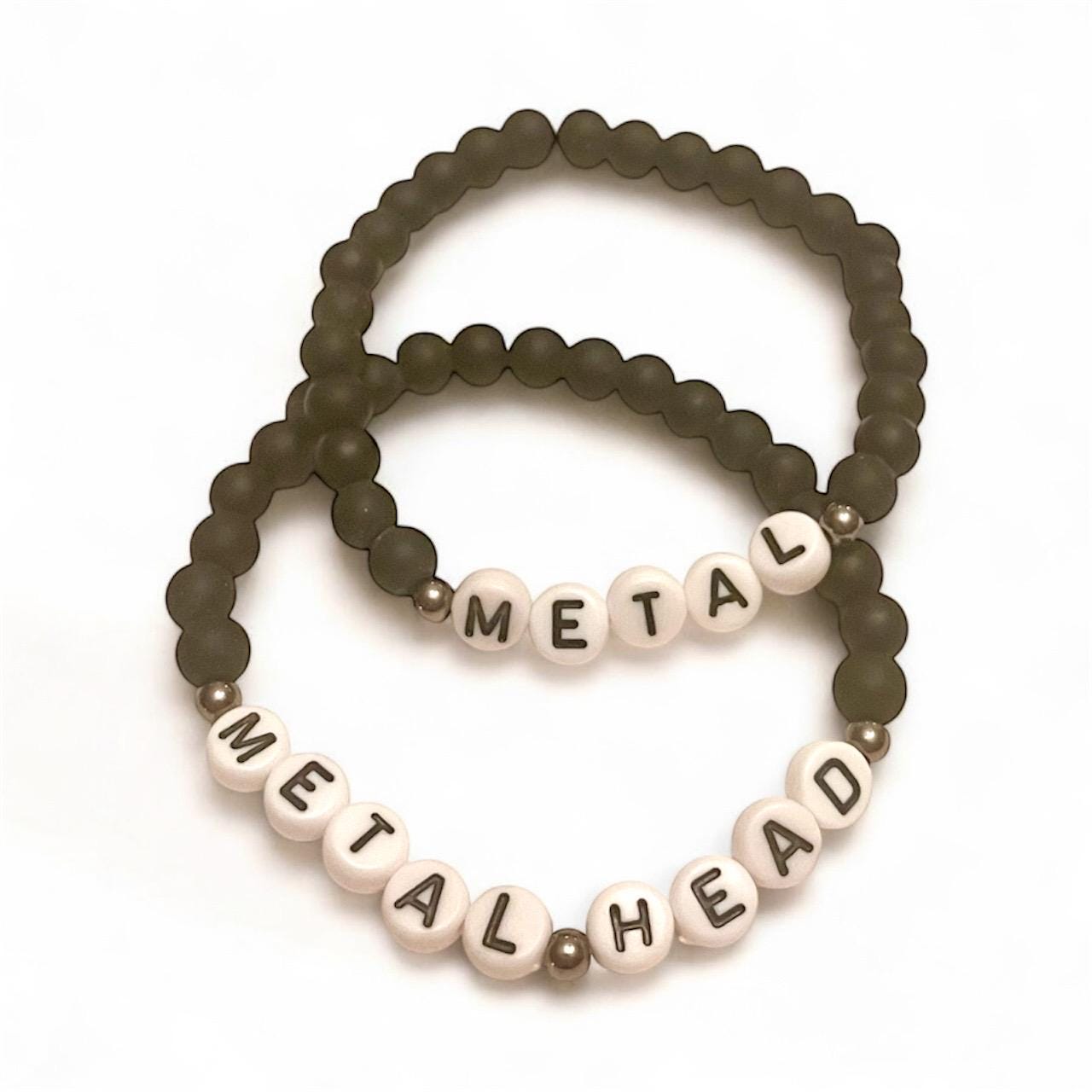 Metal armband Metalhead smycke för metalälskare Present till metalfan Svart armband Metal musik merchandise