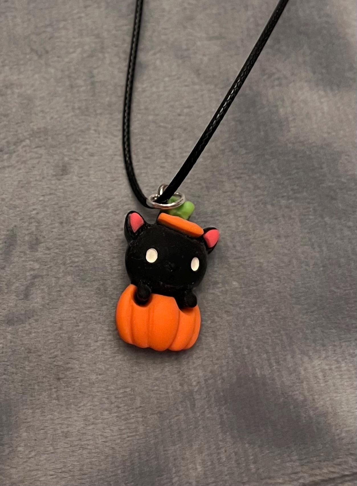 Halsband Halloween Choker Spöke Berlock Katt Hänge Söt Halloween Smycken Pumpa Halsband