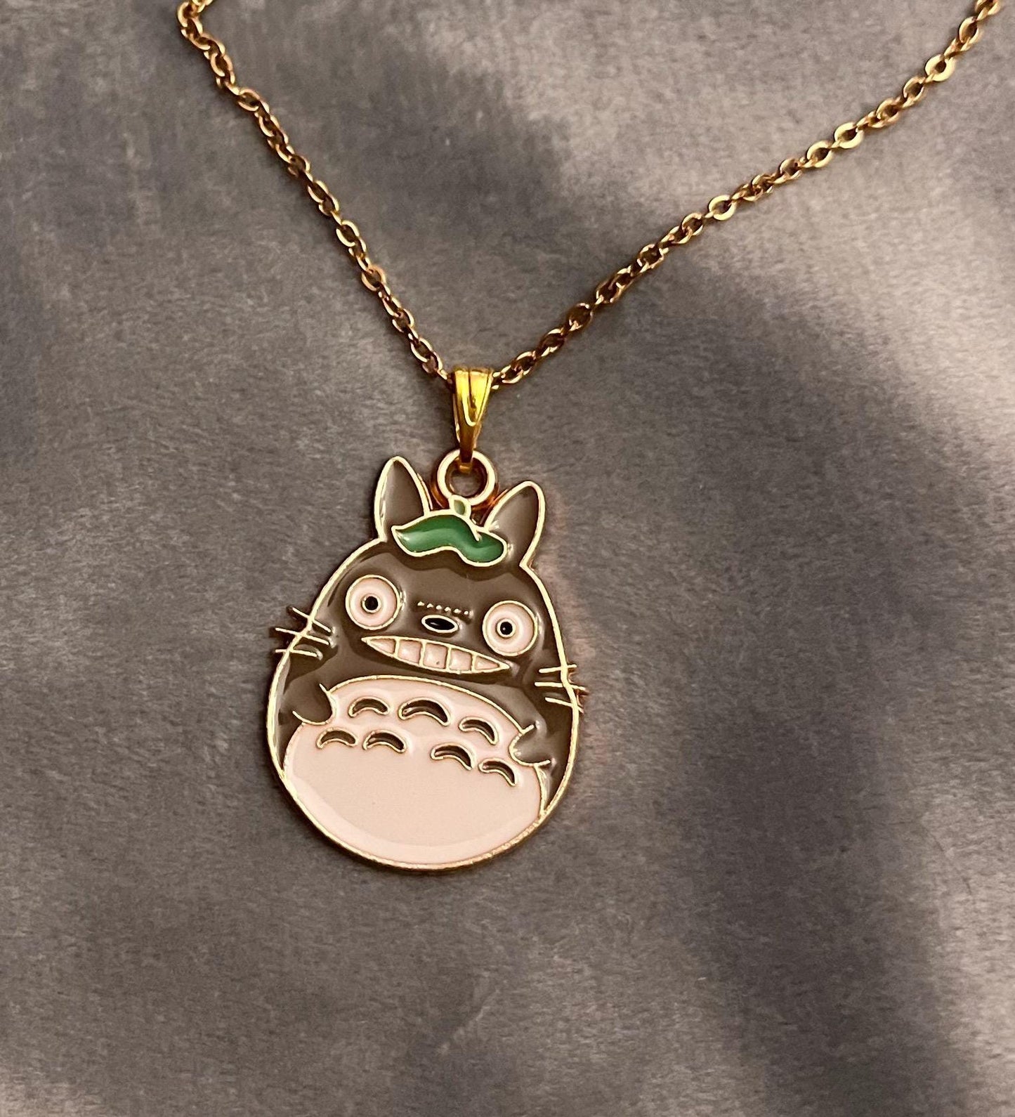 Totoro Halsband Studio Ghibli Älskare present Smycken Totoro Berlock Anime Halsband Jag Älskar Ghibli Merchandise Totoro Guld Imitation