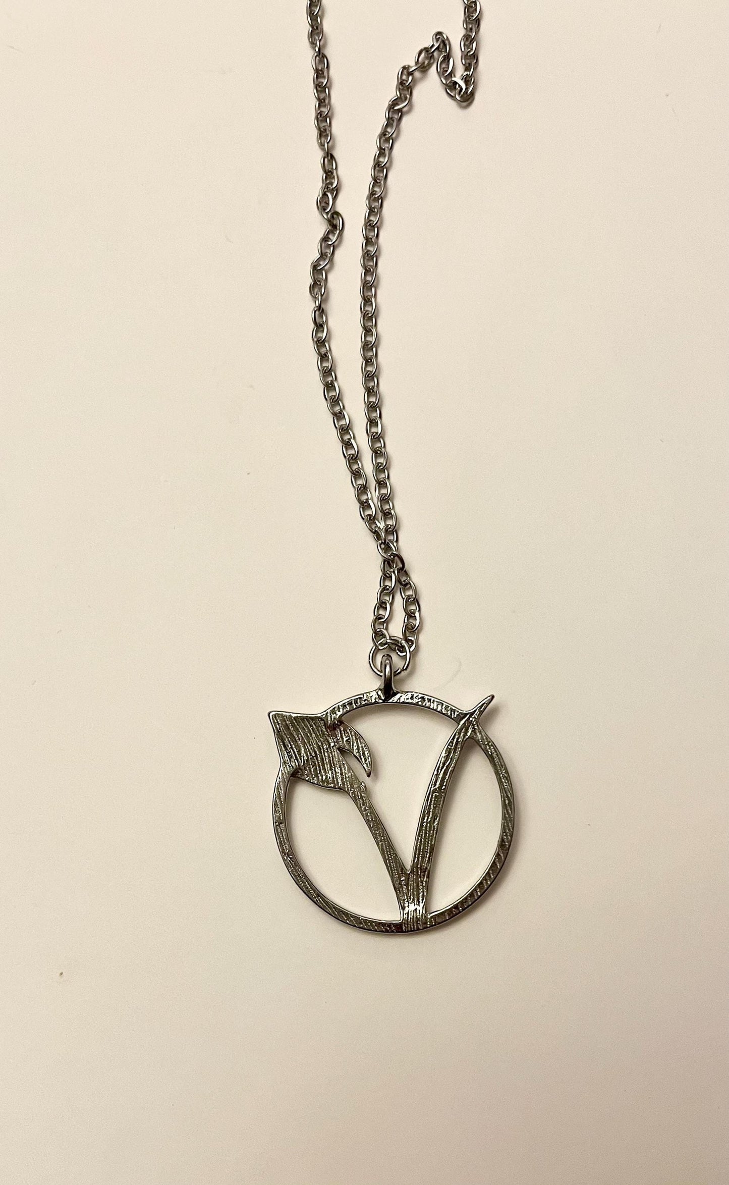 Veganskt halsband silverimitationssmycken för vegansk present växtbaserad etikett vegansk skylt merchandise vegansk