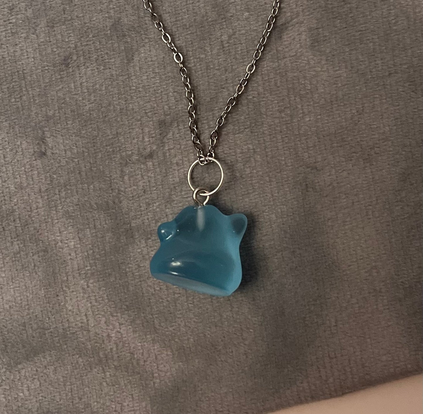 Luminous Ditto Necklace Pokémon Jewelry Ditto Pendant Video Game Necklace for Pokémon Fan Shiny Ditto Luminary Nintendo merch