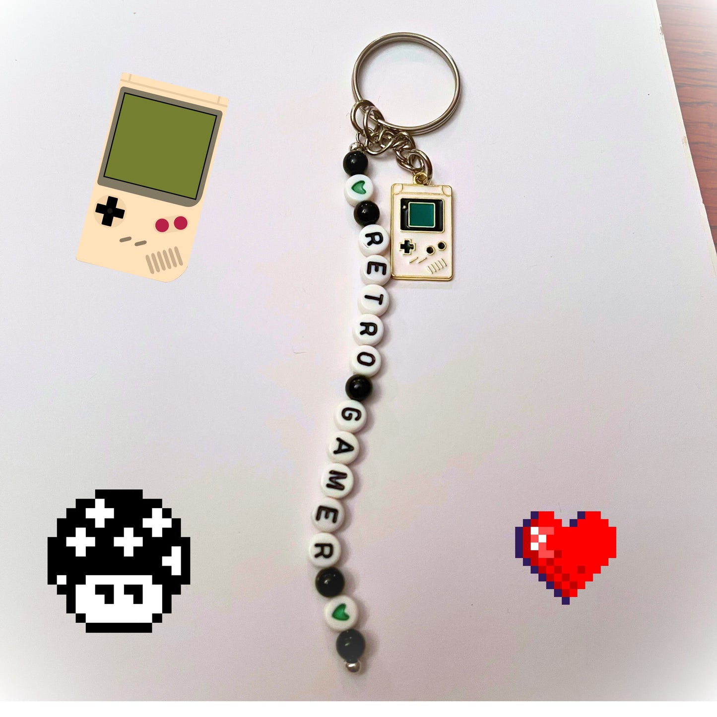 Game Boy Nyckelring Nintendo nyckelring Present till Retro Gamer Tv-spel accessoar