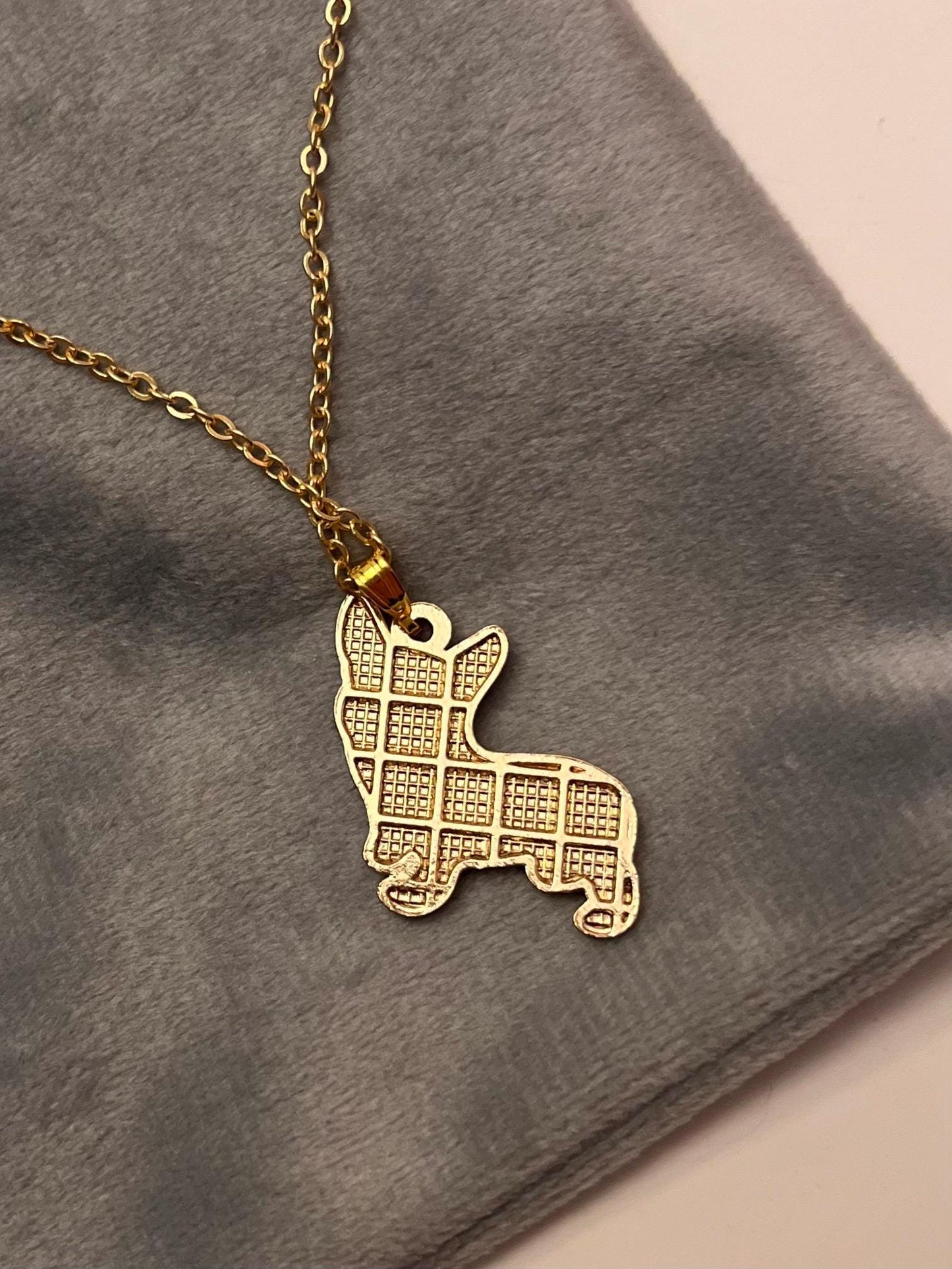 Corgi Necklace Gold Imitation Necklace for Corgi Lover Gift for Corgi Owner I love Corgis  Jewelry Dog Necklace