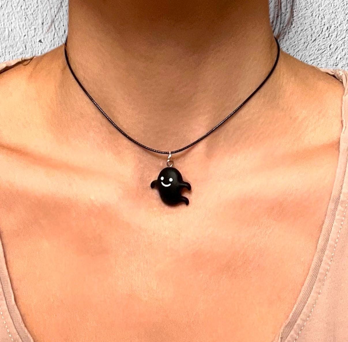 Halsband Halloween Choker Spöke Berlock Katt Hänge Söt Halloween Smycken Pumpa Halsband