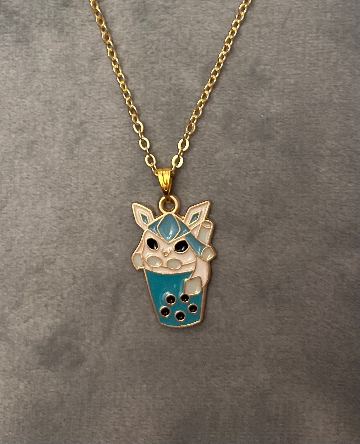 Eeveelutions Necklace Pokemon Boba Tea Eeveelutions Bubble Tea Pokemon Lover Gift Eevee Necklace Milk Tea Eeveelution