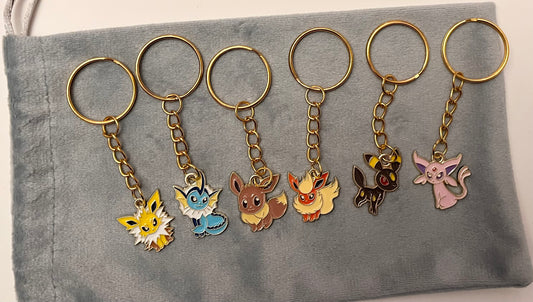 Eeveelutions Keychain Pokemon Charms Nintendo Lover Gift Pokemon Lover Eevee Keychains Eeveelution