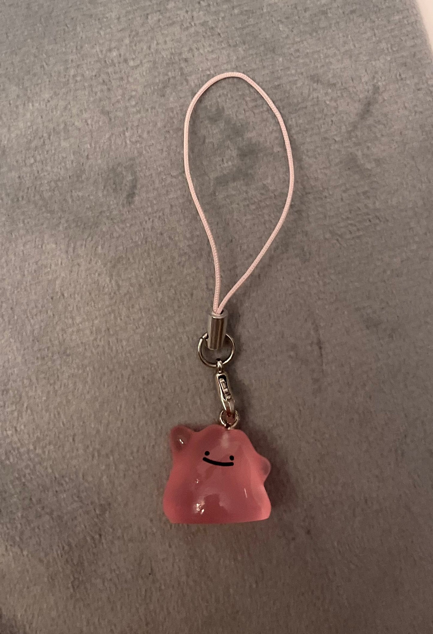Luminous Ditto Phone Charm Pokémon Jewelry Ditto Keychain Pokémon Shiny Ditto Phonestrap for Pokémon Fan Gift