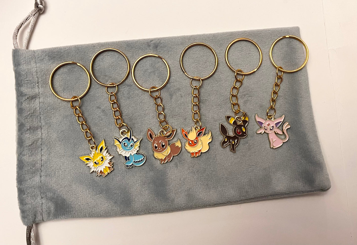 Eeveelutions Keychain Pokemon Charms Nintendo Lover Gift Pokemon Lover Eevee Keychains Eeveelution