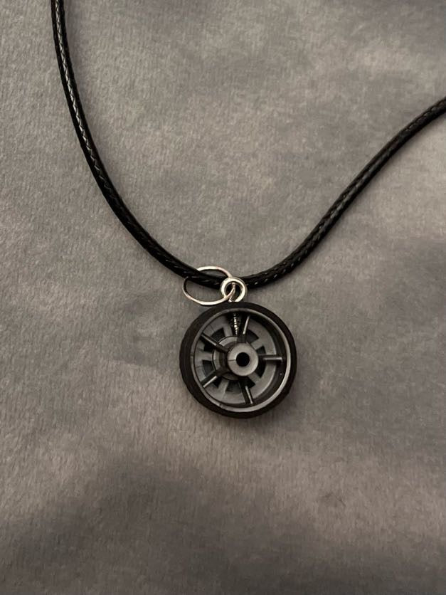 Car Tire Necklace with Wheel Pendant for Car Lover Gift for Vehicle Enthusiast Jewelry Car