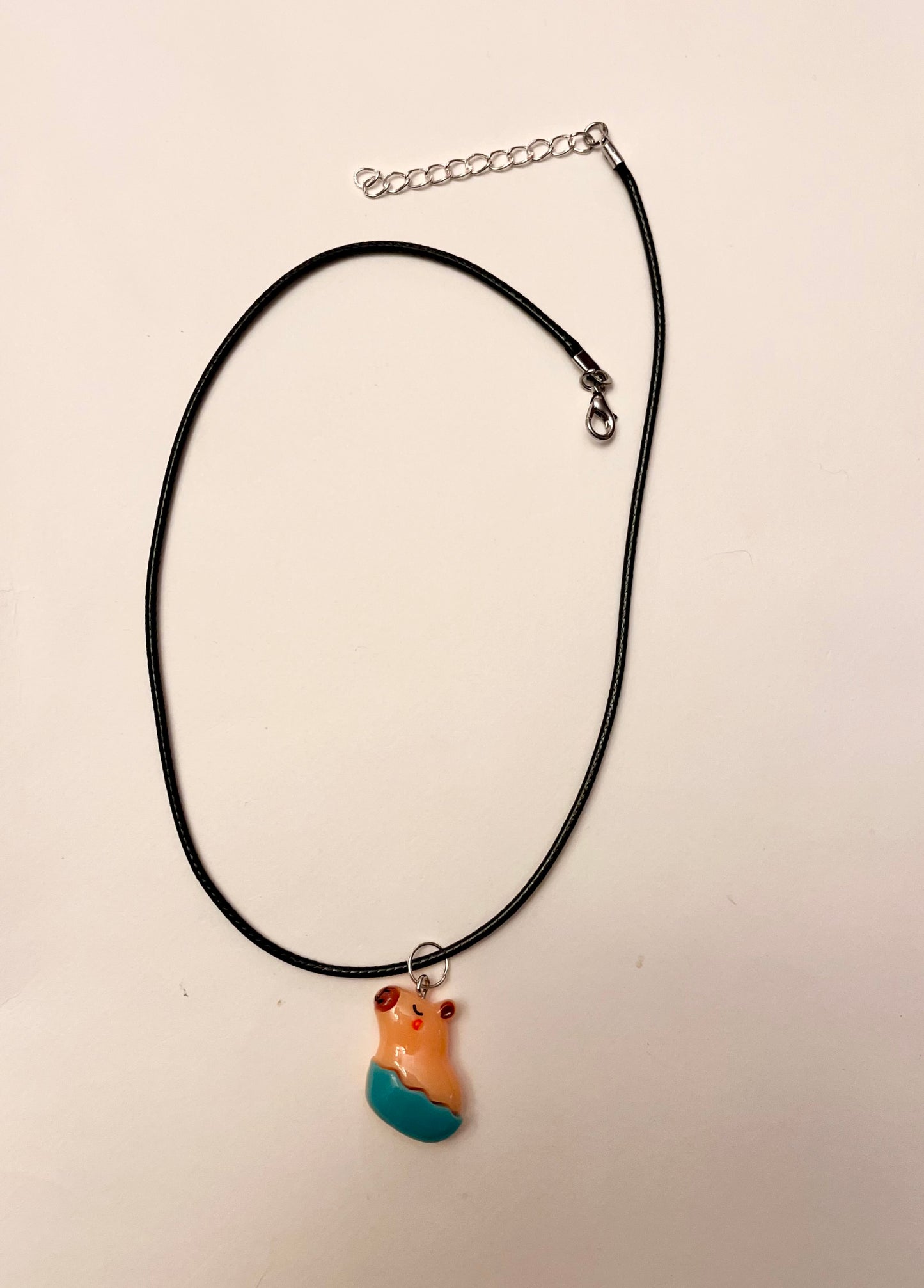 Capybara Necklace Cute Animal Jewelry Kapibara Charm Kawaii