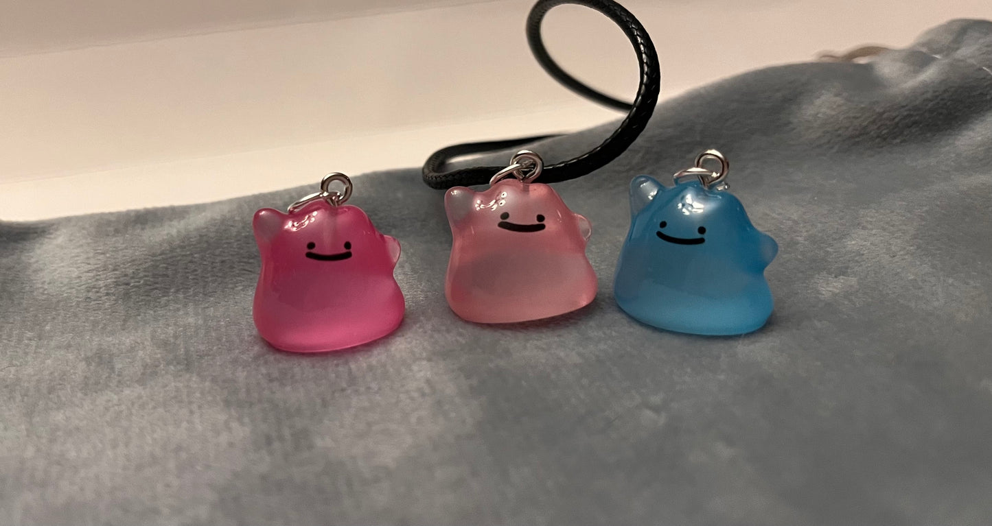 Ditto Halsband Pokemon Smycke Ditto Berlock Tv-spel Halsband för Pokemon-fan Shiny Ditto Pokopia Nintendo merch
