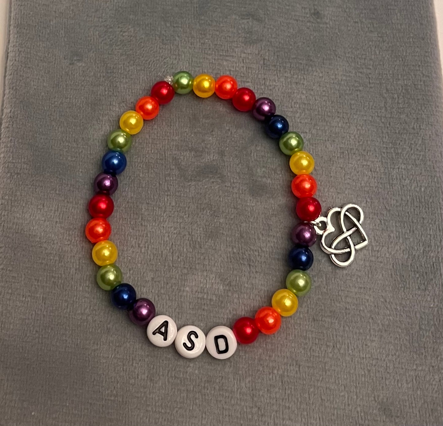 Autism Bracelet Elastic Beaded Bracelet Autism Awareness ASD Jewelry Autistic Bracelet Rainbow Colors