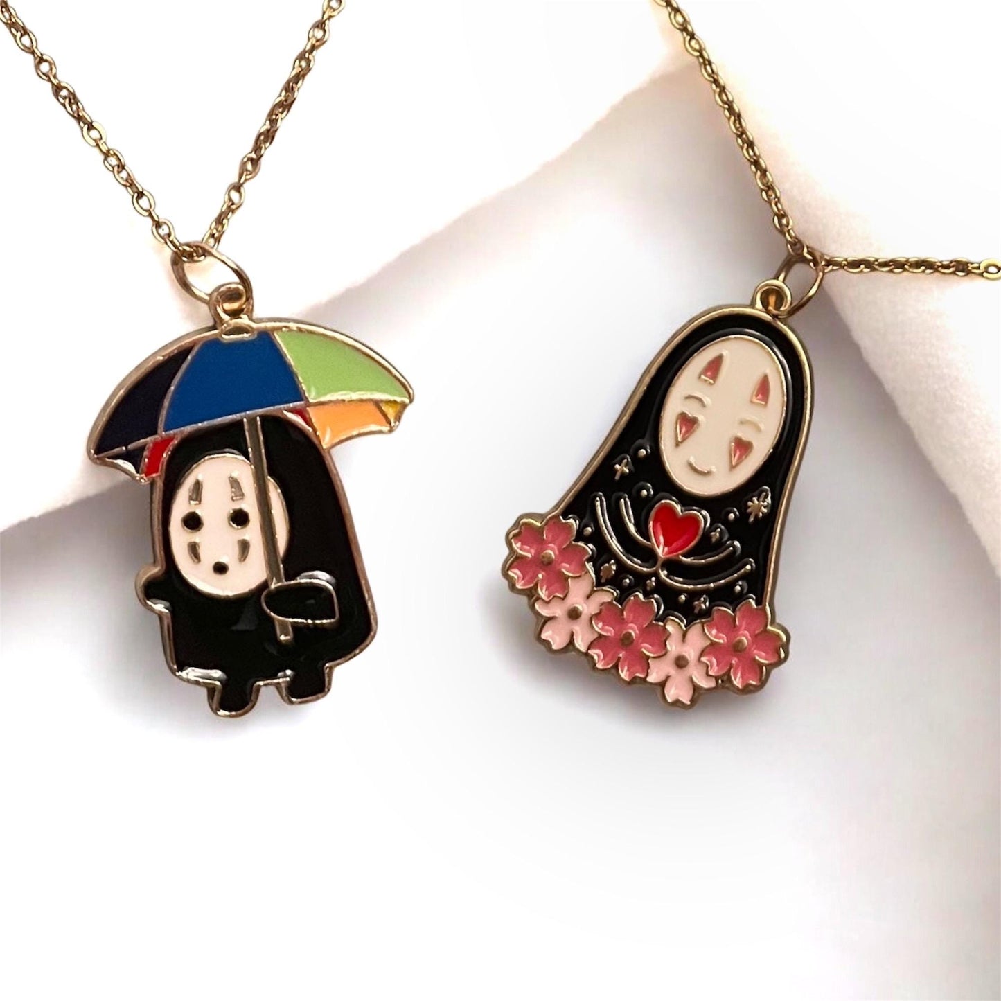Halsband Faceless Studio Ghibli halsband Kaonashi smycken No face halsband för Ghibli-älskare present sött Ghibli-hänge 