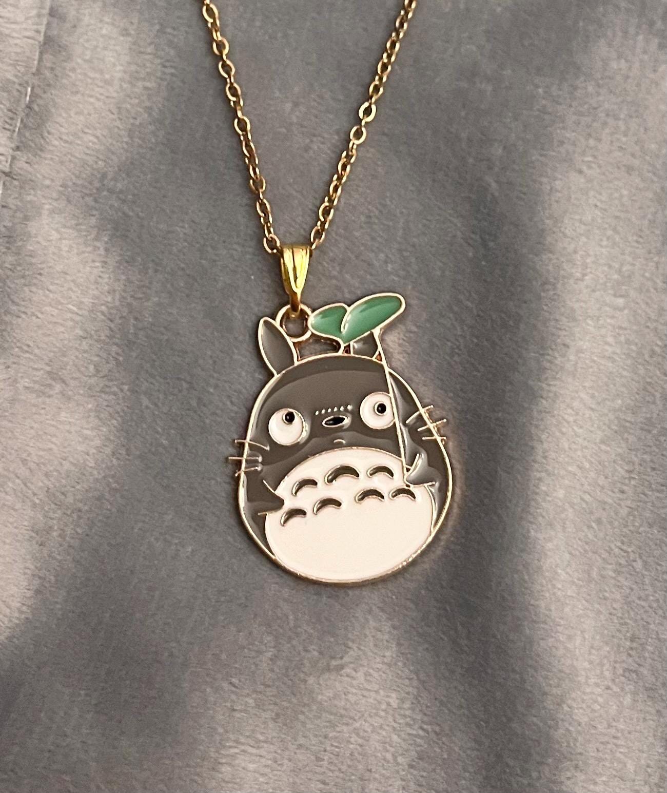 Totoro Halsband Studio Ghibli Älskare present Smycken Totoro Berlock Anime Halsband Jag Älskar Ghibli Merchandise Totoro Guld Imitation