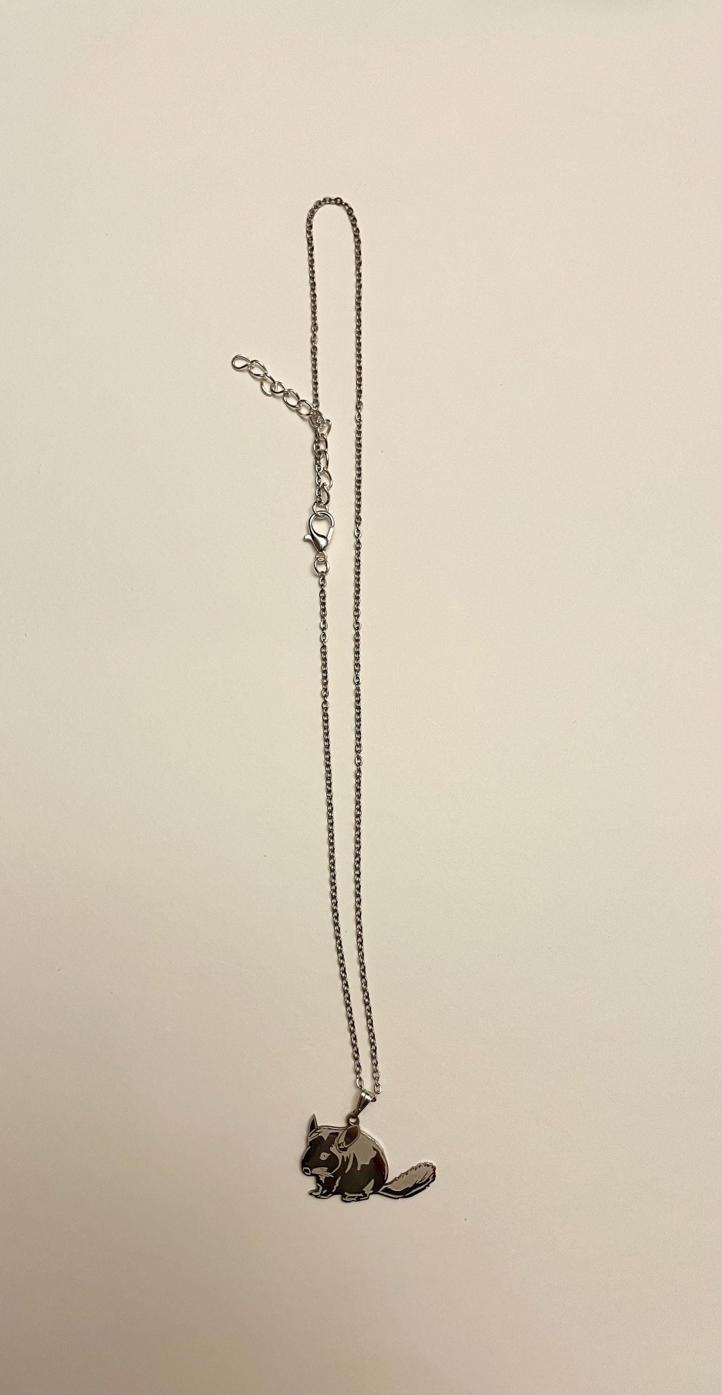 Chinchillahalsband Silverguldimitationshalsband för chinchillaälskare Gåva till chinchillaägare Jag älskar chinchillor Smycken Hakamamma